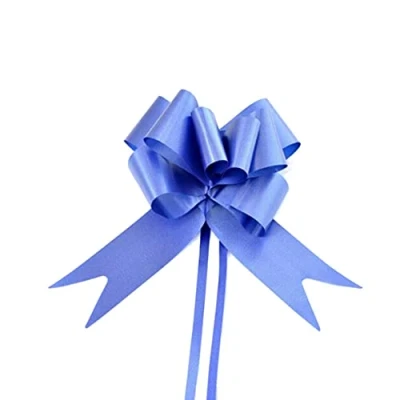 Image of SHATCHI Large 30mm/3cm Ribbon Pull Bows for Party Wall, Gift Wraps, Christmas Trees, Wedding, Birthday Hampers Decoration Florist, Navy Blue, 60pcs