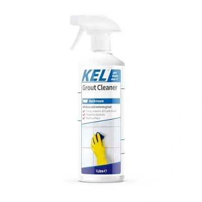 Image of KEL Grout Cleaner, Ready To Use Tile Grouting Cleaning Spray, Removes Stubborn Dirt, Marks &amp; Stains Between Tiled Walls Floors 1 Litre