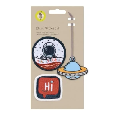 Image of LÄSSIG Trailer and Patches Set/School Set Space