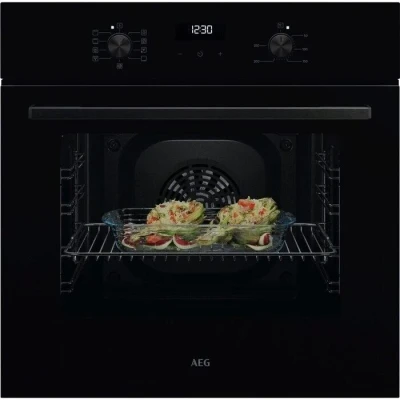 Image of AEG 5000 Series OU5AB20CK Surround Cook Electric Built In Single Oven with Retractable Dials Black