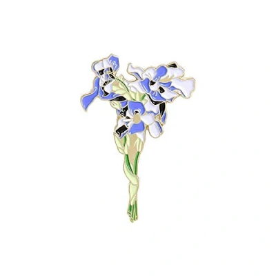 Image of ZoTuoART Van Gogh Sunflower and Iris Enamel Brooch Art Apparel Pin Cute Cartoon Lapel Jewelry Badge Brooches Pins for Clothes Bags Hats