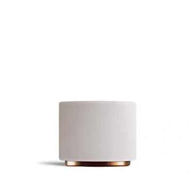 Image of Fellow Monty Milk Art Coffee Cups Double Wall Ceramic Cappuccino Mug, Matte White with Copper Base, 6.5 oz Cup, 192 ml