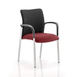 Image of Academy Black Fabric Back Chilli Colour Seat With Arms KCUP0030