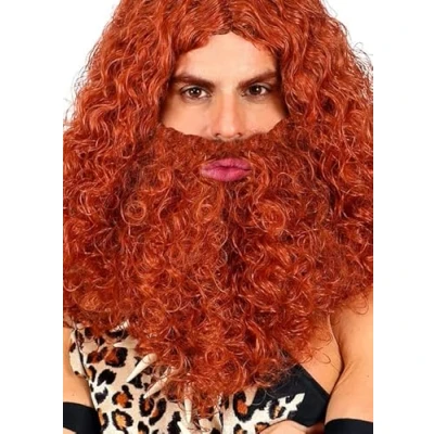 Image of Struts Curly Bushy Ginger Fake Beard Fancy Dress