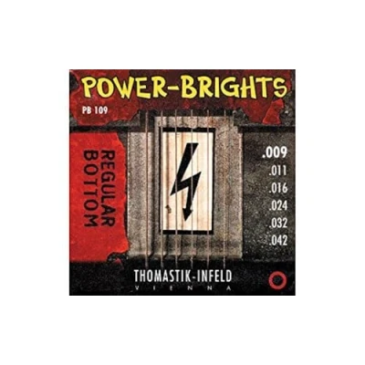 Image of Thomastik Saiten für E Gitarre Power Brights Series Regular BottomSatz PB109 Light .009 .042w