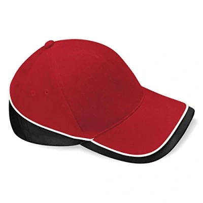 Image of Beechfield Teamwear Competition Cap in Red / black