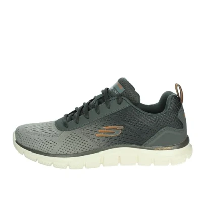 Image of Skechers Men&#039;s Track Ripkent Trainers, Olive Mesh/Synthetic, 12 UK