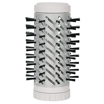 Image of Rowenta Hair Brush, Large 50mm, Brush Activ CF9520/CF9522/CF9540, for Curly Hair, Silver/Black, Detangling, Shine Enhancing