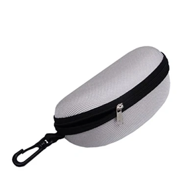 Image of Jiacheng29 Portable Zipper Eye Glasses Clam Shell Sunglasses Protect Hard Pouch Case Box Silver
