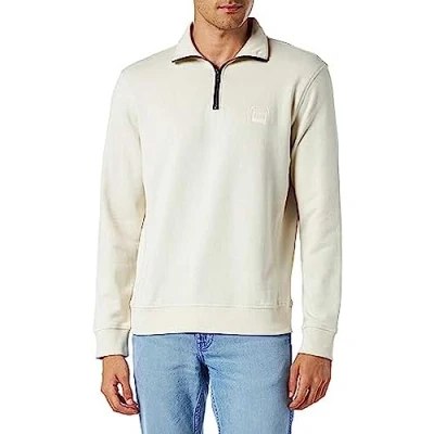 Image of BOSS Zetrust Sweatshirt, Men&#039;s, Size: Large, Light beige