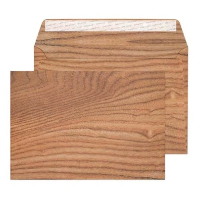 Image of Blake Creative Senses C5 162 x 229 mm 135gsm Peel &amp; Seal Natural Finish Wallet Envelopes (NT351) Polished Oak Design Pack of 125