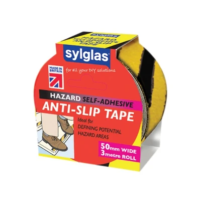Image of Sylglas ASTBLY Anti Slip Tape 50mm x 3m Hazard Black / Yellow