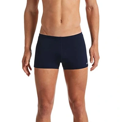 Image of NIKE Men&#039;s Square Leg Swim Briefs, Midnight Navy Blue, XS
