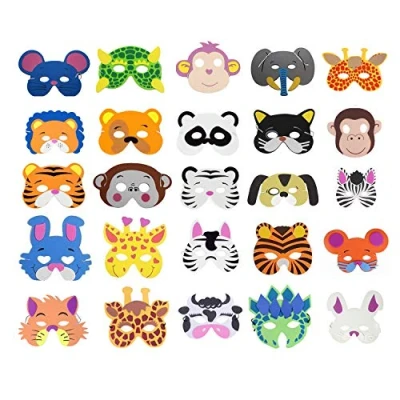 Image of COSORO 25 Kids Eva Foam Animal Masks for Party Bag Fillers,Masquerade,Birthday Party,Christmas,Halloween