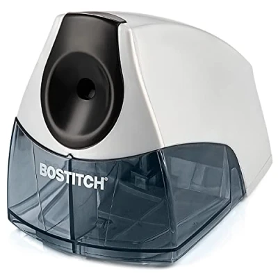 Image of Bostitch Personal Electric Pencil Sharpener, Electrical Automatic Powerful Motor for Fast Sharpening, Compact Includes Sharpening Tray &amp; Safety Switch Home, School, Office.