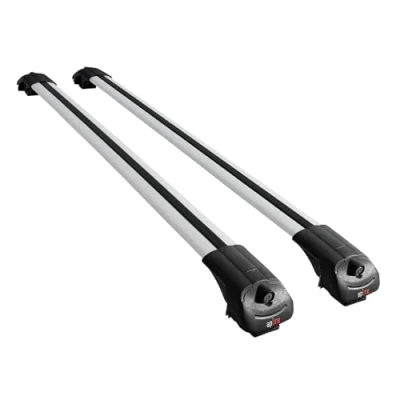 Image of acpar Compatible with Citroen C3 Aircross (A88) 2018 2024 ACE 1 Car Roof Rack Cross Bar Grey Aluminium 2 Bars
