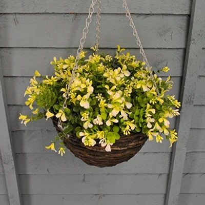 Image of Artificial Blond Lobelia hanging basket (25 centimeters) by Smart Garden