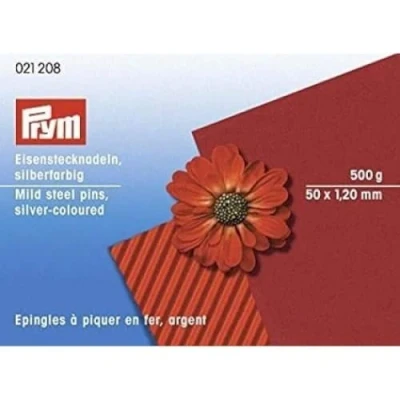 Image of Prym Straight Pins, Iron, Silver, 50 x 1,2mm
