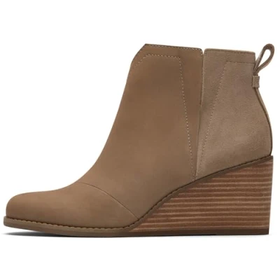 Image of TOMS Women&#039;s Clare Ankle Boot, Dune Nubuck Leather/Suede, 9 UK
