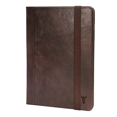 Image of TORRO Case Compatible with iPad Pro 12.9 6th / 5th 4th Gen Genuine Leather 2022 Stand Function, Apple Pencil Connectivity and Wake Sleep Function (Dark Brown)