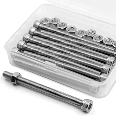 Image of M6 x 90 mm, 10 pieces, 304 stainless steel hex screws, bolts and nuts set, machine screws