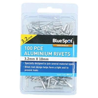 Image of 100 Metric Aluminium Blind Pop Pot Rivets Set Fastener Fastening 3.2mm x 10mm