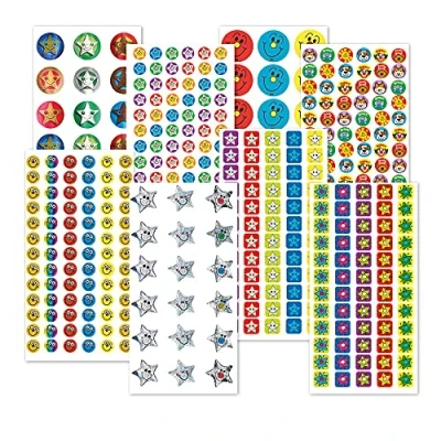 Image of Sticker Solutions Stars and Smiles Reward Stickers (Pack of 1332)