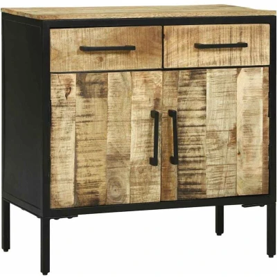 Image of vidaXL Sideboard 70x35x70 cm Solid Rough Wood Mango