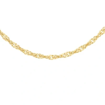 Image of Carissima Gold Women&#039;s 9 ct Yellow 1.2 mm Diamond Cut Twist Curb Chain Necklace of Length 46 cm/18 Inch