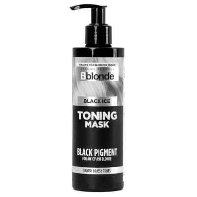Image of Jerome Russell Bblonde Black Ice Toning Conditioning Mask Cool Icy Toner for Light Blonde Hair Sulphate Free, Nourishing Formula with Intense Pigments Neutralising Brassiness