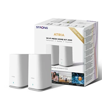 Image of STRONG ATRIA AC2100 Whole Home Mesh Wi Fi System, Up to 3,300sq.ft Coverage, Two Gigabit Ports per node, App Control, Guest Network, Parental Controls, Simple Set (2 Pack)