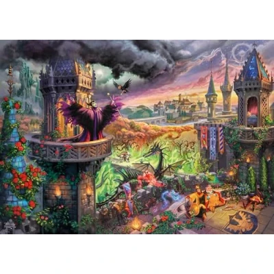 Image of Schmidt Thomas Kinkade: Disney Maleficent 1,000 Pieces Adult Jigsaw Puzzle Ages 12+, Black White 1877