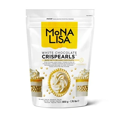 Image of Mona Lisa Crispearls by Callebaut (White Chocolate Cereal Balls, 800g Bag)