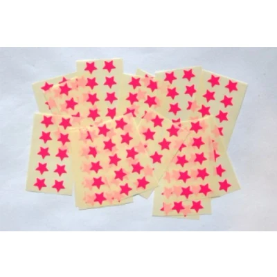 Image of 175 Star Magenta Stickers Sticky Coloured Self Adhesive Labels for Colour Coding