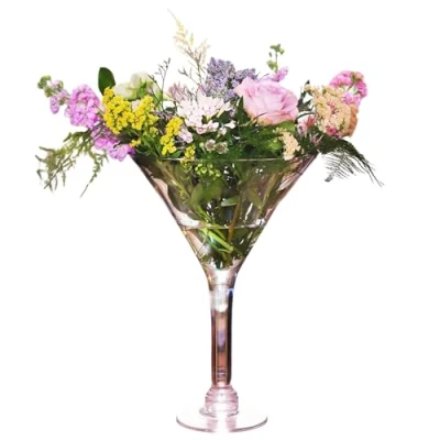 Image of bar@drinkstuff Giant Martini Glass 40 x 26.5cm 2.8ltr Single XL Glassware, Cocktails