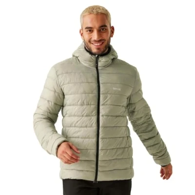 Image of Regatta Men&#039;s Water repellent Hooded Marizion Baffled Jacket Abbeystone Nephrite Green, Size: L