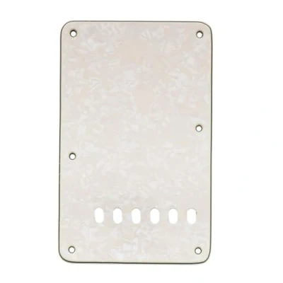 Image of Musiclily Vintage Style Strat Tremolo Backplate for Fender USA/Mexican Made Standard Stratocaster Modern Guitar,4Ply Parchment Pearl