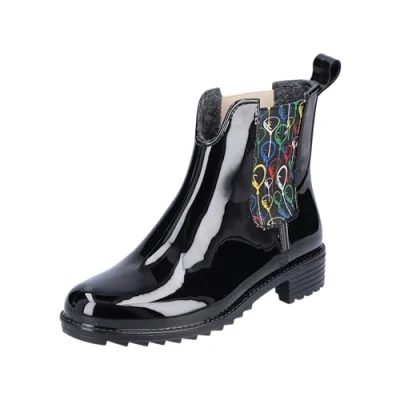 Image of Rieker Women&#039;s P8280 Rain Boot, Black, 5 UK