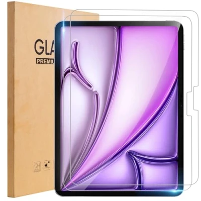 Image of TOPESCT Screen Protector for iPad Air 13 Inch M2 (2024)/iPad Pro M4 (2024),9H Tempered Glass Film,Scratch Resistant, HD Clear (2)
