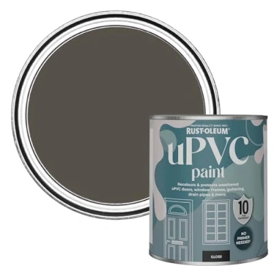 Image of Rust Oleum Brown uPVC Door and Window Paint In Gloss Finish Fallow 750ml