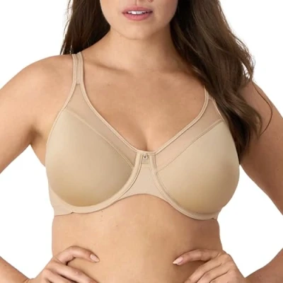 Image of Bali Women&#039;s One Smooth U Ultra Light Illusion Neckline Underwire Bras, Nude, 36D UK
