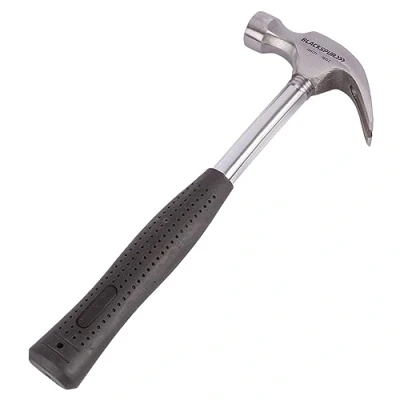 Image of Black 16oz Tubular Steel Claw Hammer By Blackspur