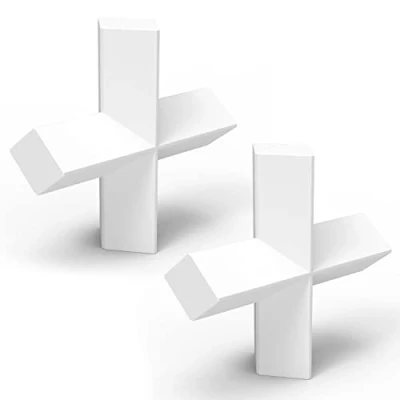 Image of stonylab 2 Pack Cross Shape Magnetic Stirrer Stir Bar, 40 x 10 mm PTFE Coated Stirring Bars White Mixer for Stirrers