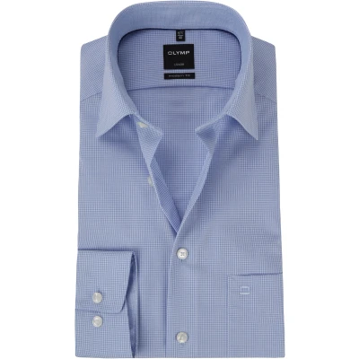 Image of OLYMP Luxor Checks Shirt Blue size 40