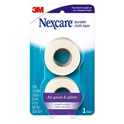 Image of Nexcare Durapore Durable Cloth Tape 1 Inch X 10 Yards, 2 ea
