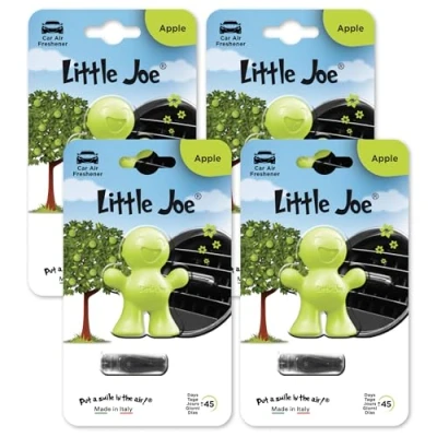 Image of Little Joe Standard Car Air Freshener, 45 Day Long Lasting Fragrance, Scented Vent Clip for Interior Home &amp; Office 4 Pack Apple Scent