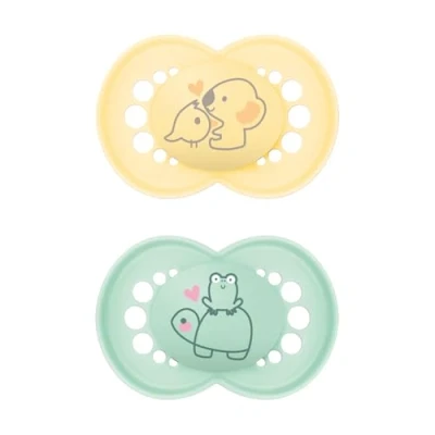 Image of MAM Original Matte Baby Pacifier, Nipple Shape Helps Promote Healthy Oral Development, Sterilizer Case, 2 Pack, 6 16 Months, Unisex,2 Count (Pack of 1)