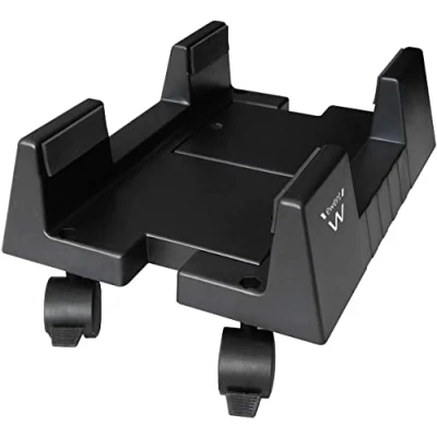 Image of Desktop Computer Support, Mobile PC Case Support ABS, with 4 Casters and Adjustable Base