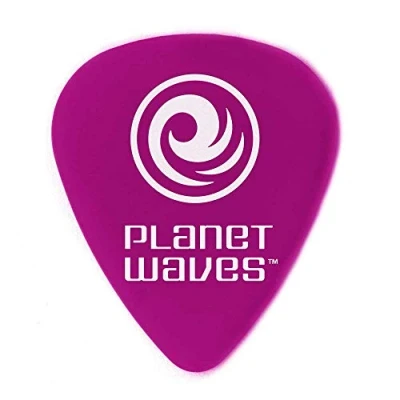 Image of Planet Waves 1DPR6 25 Duralin Purple Picks Heavy Gauge Pack of