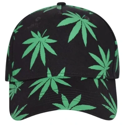 Image of ASD Accessories Men&#039;s Women&#039;s Baseball Classic Caps, Men Women Unisex Adjustable Caps (UK, Alpha, One Size, Black Weed)